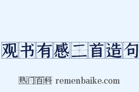 观书有感二首造句是什么意思的图片